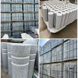 攀枝花 芝麻白花岗岩挡车柱、隔离柱多少钱