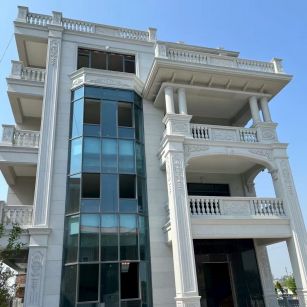 攀枝花 芝麻白花岗岩别墅外墙干挂效果展示