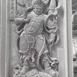 攀枝花 芝麻灰花岗岩人物雕刻——多闻天王