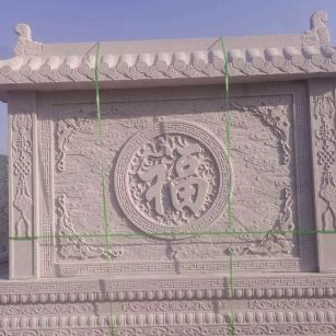 攀枝花 芝麻白花岗岩屏风，照壁，影壁