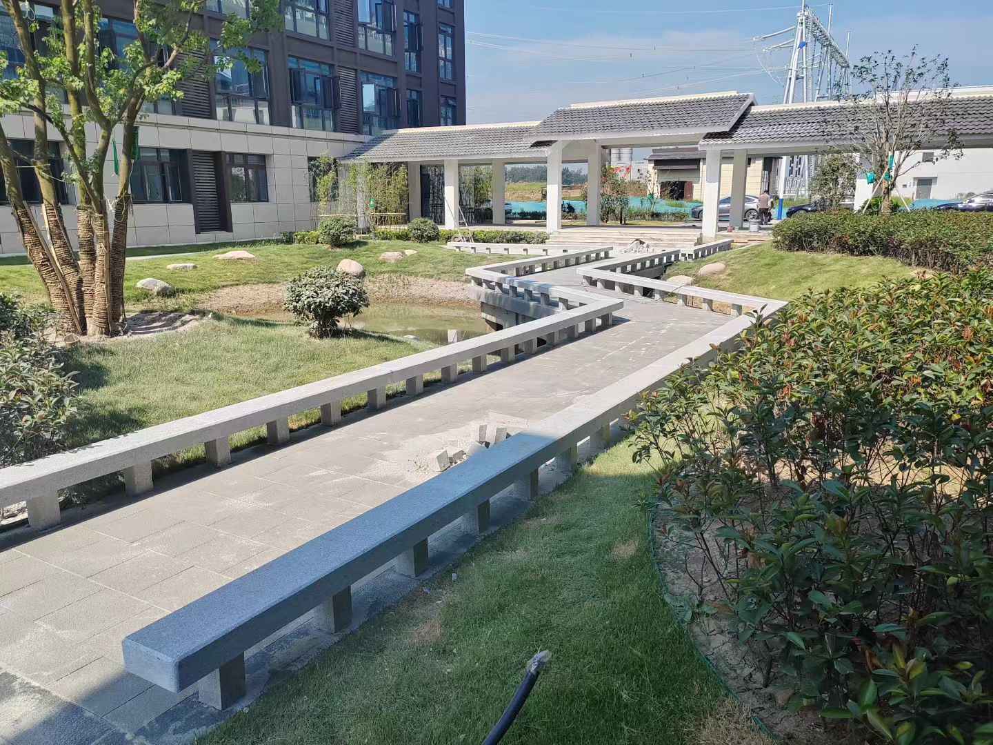 攀枝花 芝麻灰小区坐凳&栏杆安装效果