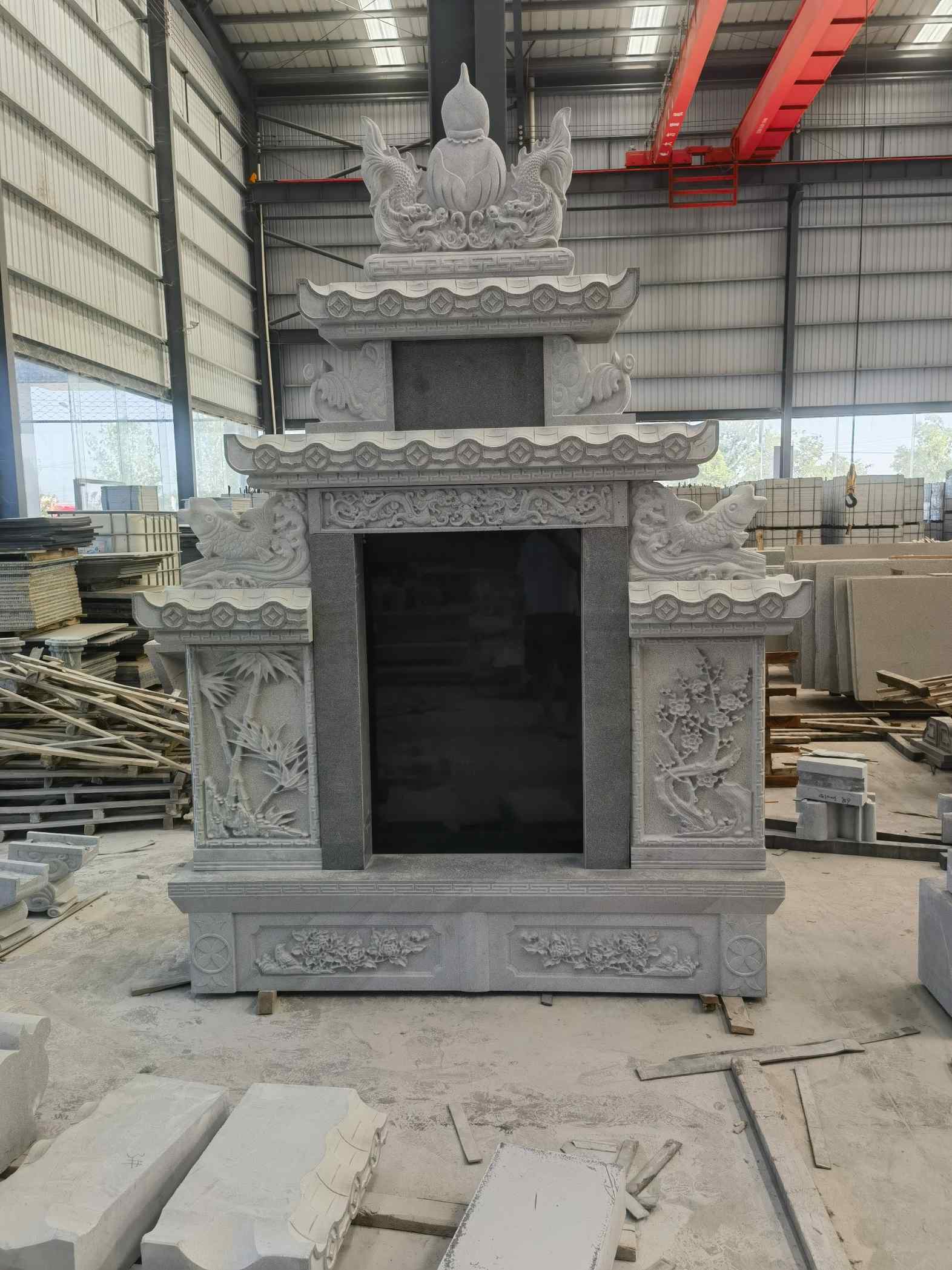 攀枝花 芝麻灰高档墓碑、土墓，一套也支持定做