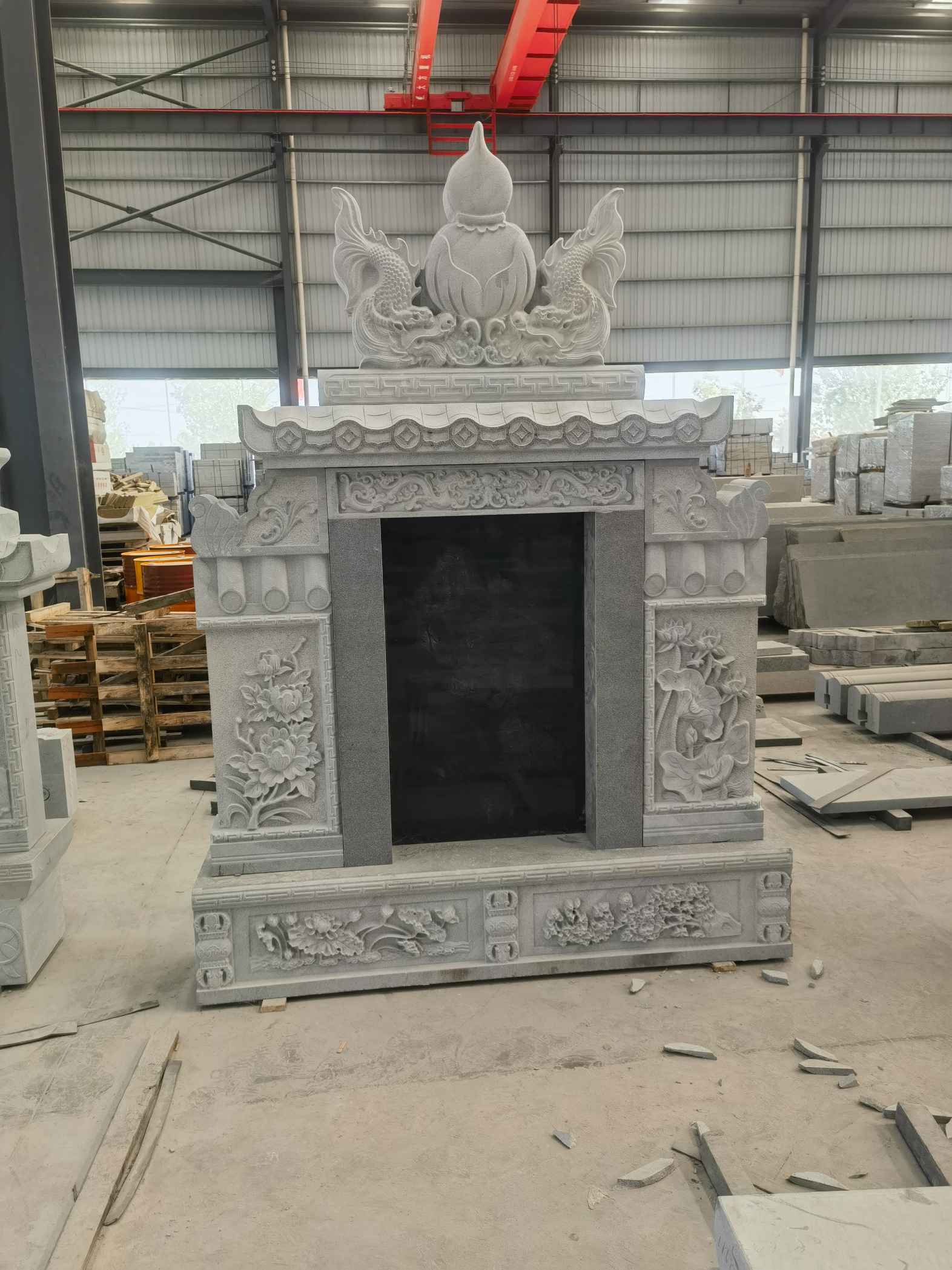 攀枝花 芝麻灰高档墓碑、土墓，一套也支持定做