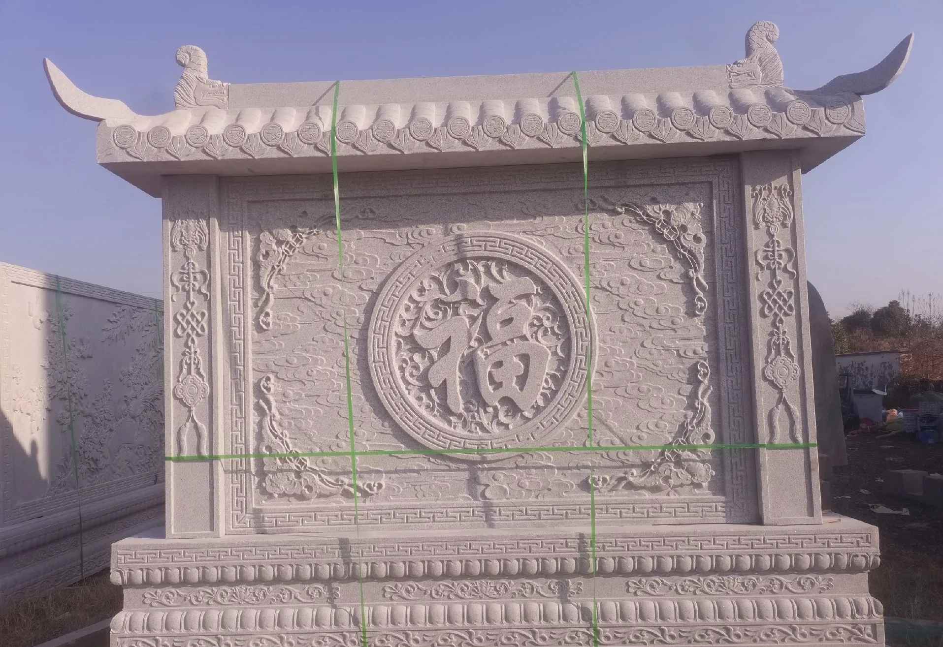 攀枝花 芝麻白花岗岩屏风，照壁，影壁