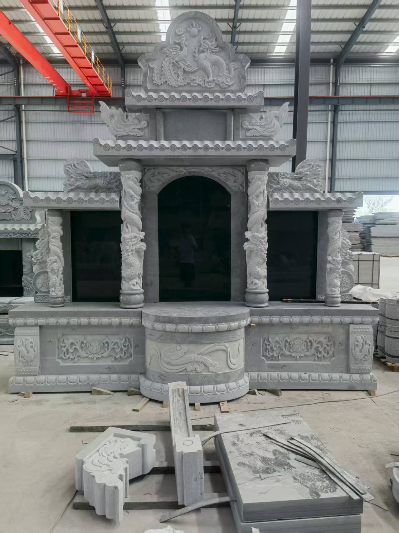 攀枝花 芝麻灰高档墓碑，土墓，可定制